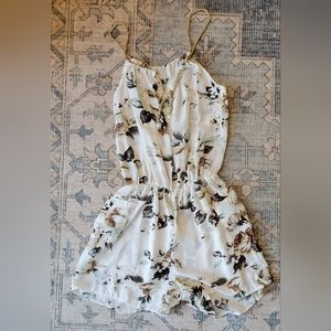 Floral romper with rope detail